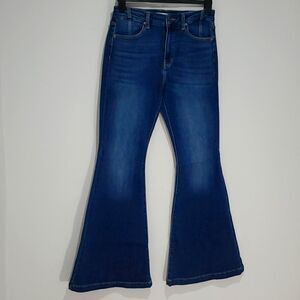 KANCAN dark wash 30x34 extreme boot cut high rise jeans